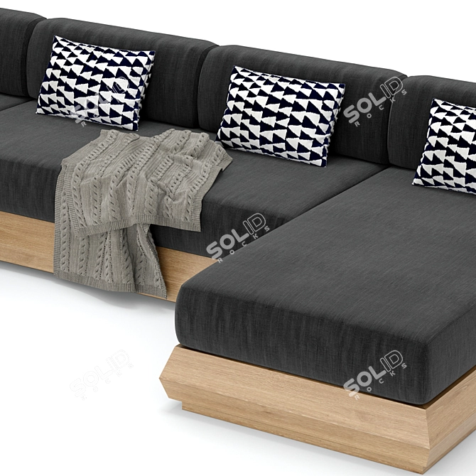 RH Outdoor Paloma: Modular Sofa 3D model image 3