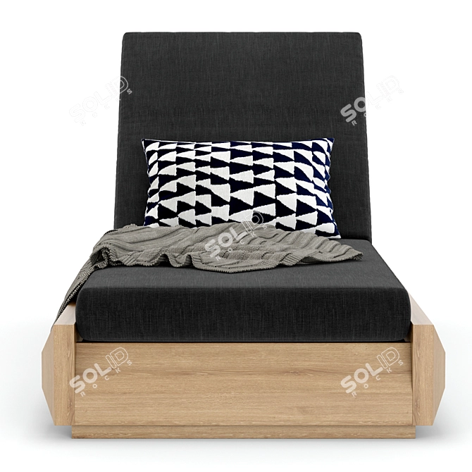 Luxury Outdoor Paloma Chaise 3D model image 2