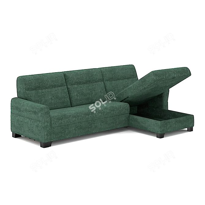 Belgian Eklipso Sofa: Stylish & Versatile! 3D model image 2