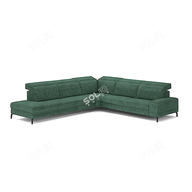 Belgian Fontane Sofa: Customizable and Comfortable with Innovative Features 3D model image 4