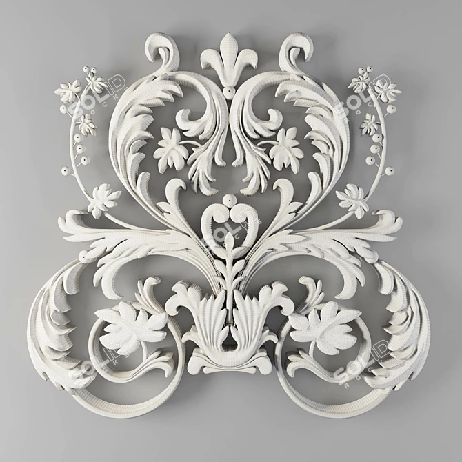 Elegant Ornament Decoration 3D model image 2