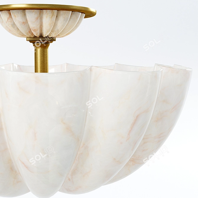 AERIN Rosehill Semi-Flush: Sleek Elegance for any Space 3D model image 2