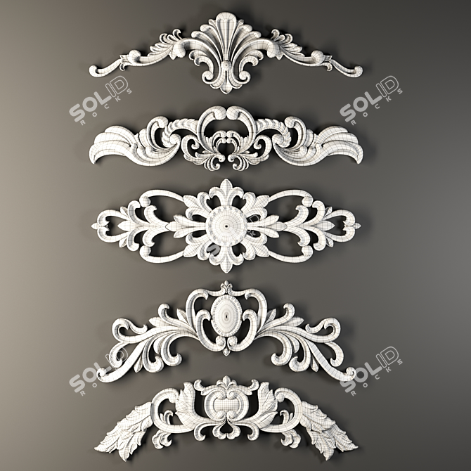 Elegant Trim Ornament for Décor 3D model image 4