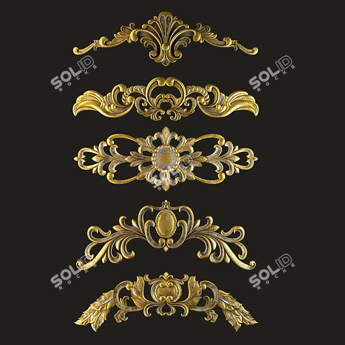 Elegant Trim Ornament for Décor 3D model image 5