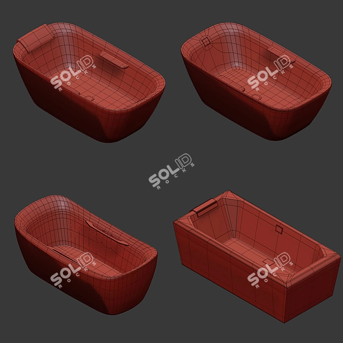 Luxurious TOTO Bathtubs for Ultimate Comfort 3D model image 2