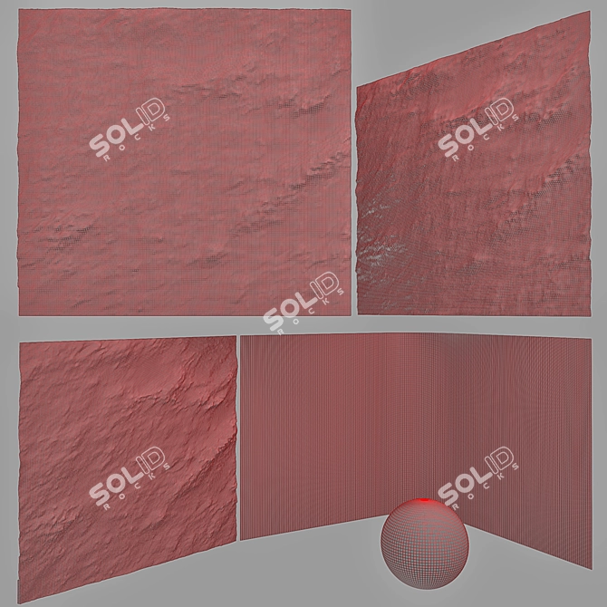 Rock Cliff Wall Texture Pack | 6K Resolution 3D model image 5