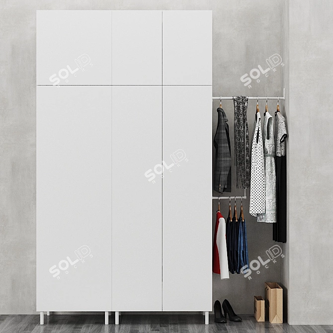 OPHUS Wardrobe: Stylish Storage Solution for Clothes 3D model image 1