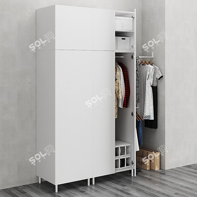 OPHUS Wardrobe: Stylish Storage Solution for Clothes 3D model image 3