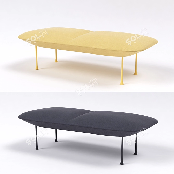 Modern Scandinavian Design: Muuto Oslo Bench 3D model image 3