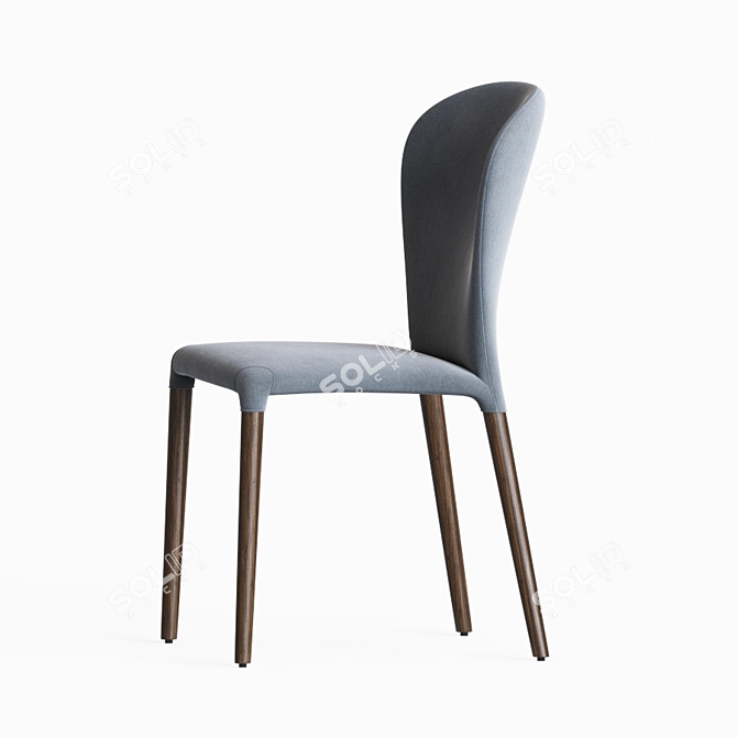 Elegant Astrid Porada Chair 3D model image 3