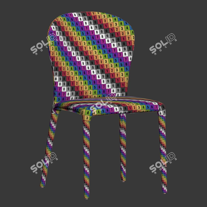 Elegant Astrid Porada Chair 3D model image 4