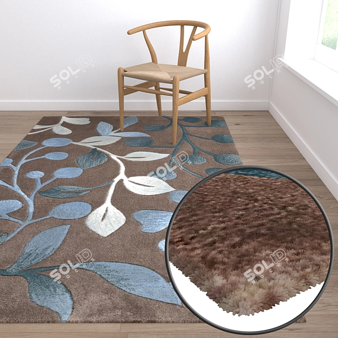 Luxury Carpets Set: High-Quality Textures 3D model image 5