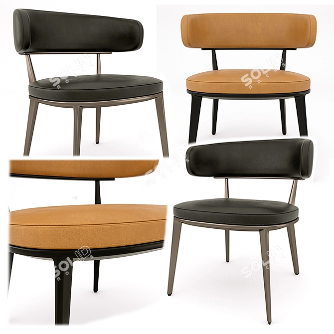 Elegant Caratos Chair: Stylish and Comfortable 3D model image 3