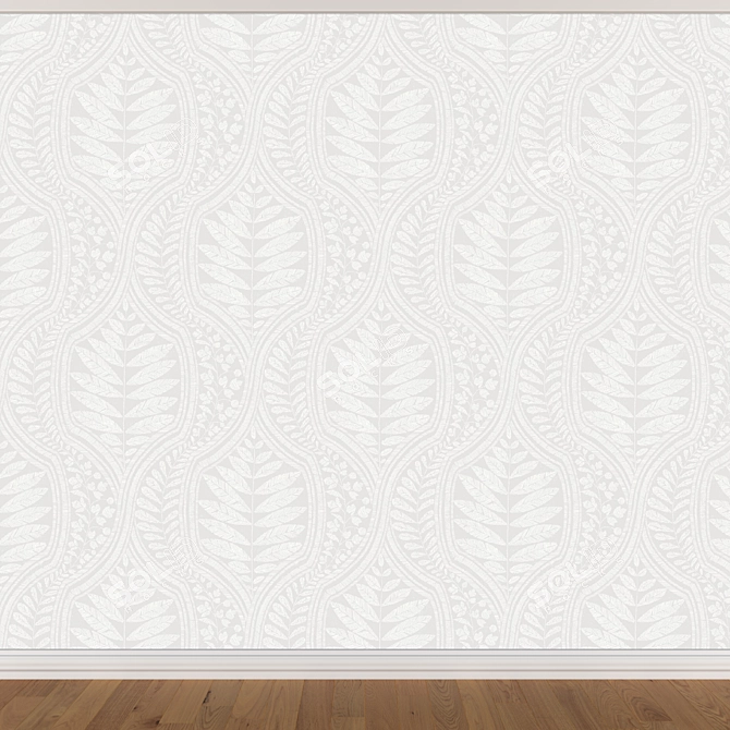 Seamless Wallpaper Set in 3 Colors 3D model image 3