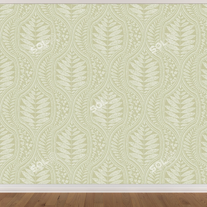 Seamless Wallpaper Set: 3 Colors - Textures for 3D Rendering 3D model image 4