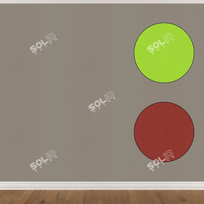 Seamless Wallpaper Set - 3 Colors 3D model image 1