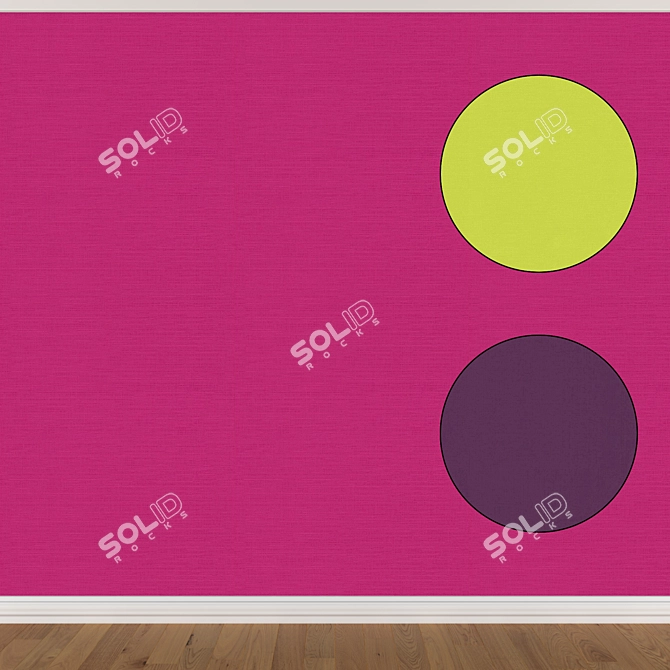 Seamless Wallpaper Set - 3 Colors 3D model image 1