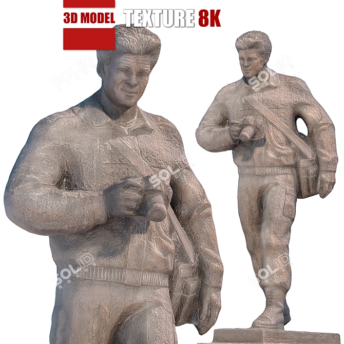 Sculpture Photographer Efremov 3D model image 3