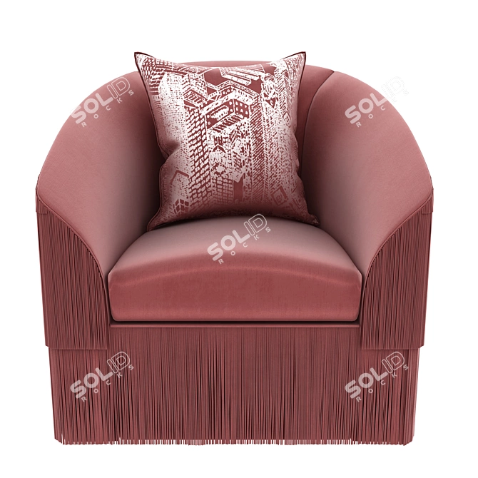 Fringe Chic Armchair: Munna Design 3D model image 4