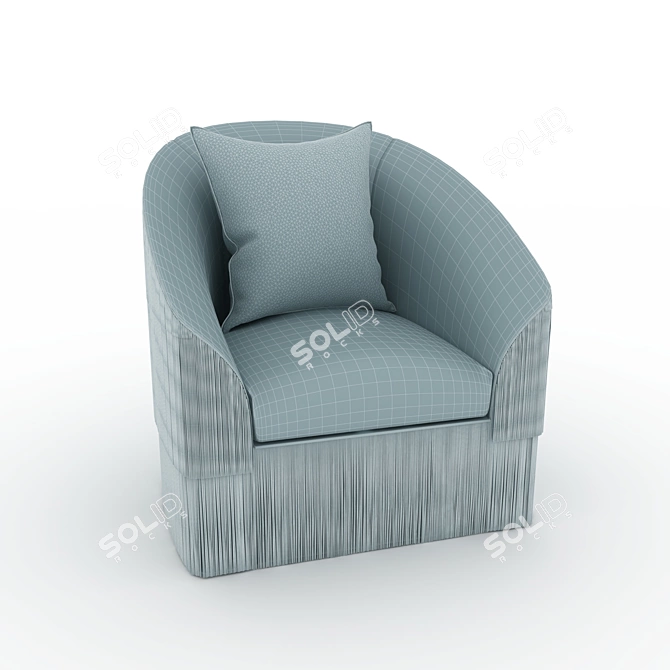 Fringe Chic Armchair: Munna Design 3D model image 5