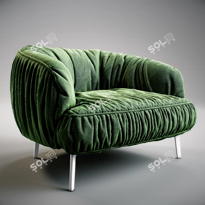 Italian Luxury: Borzalino Sigmund Armchair 3D model image 1