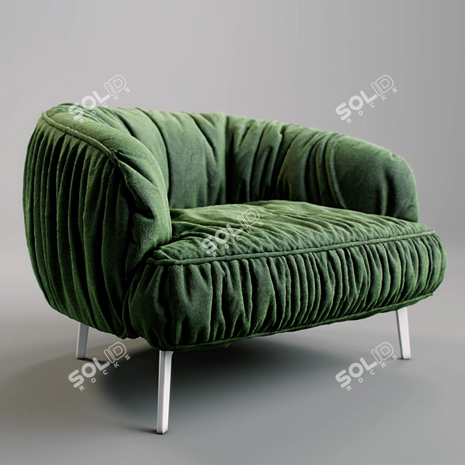 Italian Luxury: Borzalino Sigmund Armchair 3D model image 4