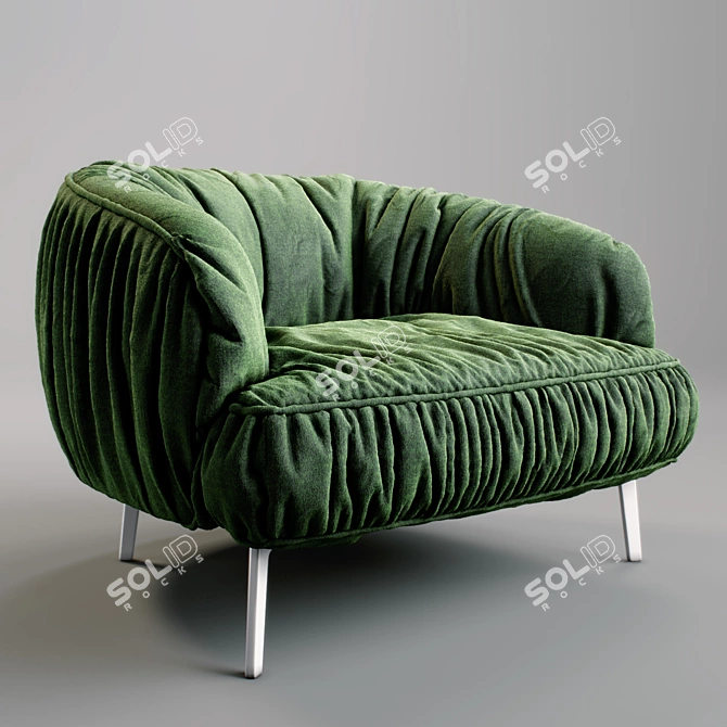 Italian Luxury: Borzalino Sigmund Armchair 3D model image 6