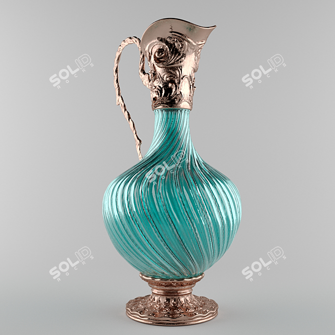Vintage Glass Bottles 3D model image 2