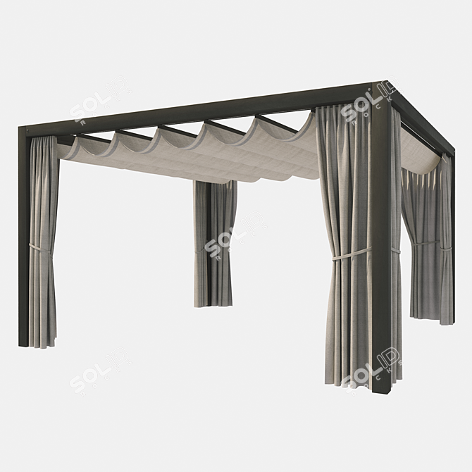 Stylish Aluminum Garden Gazebo - Unosider Mood Ype 3D model image 4