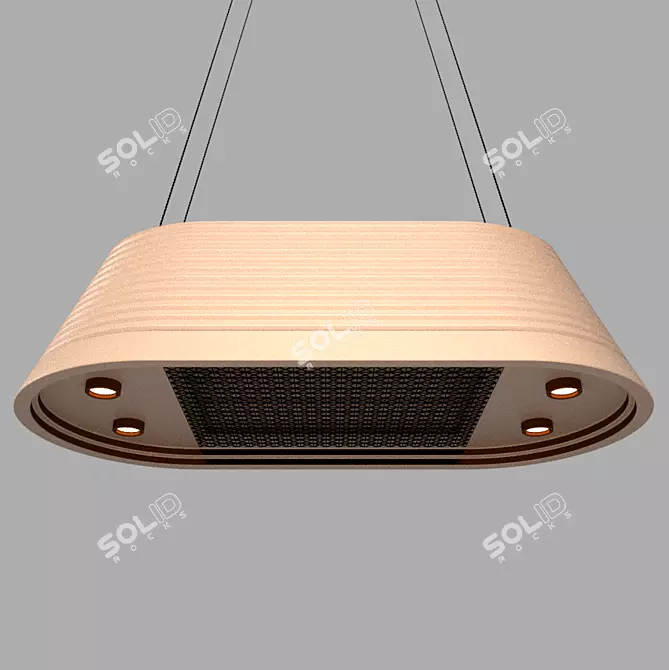 Sleek Circle.Tech Range Hood 3D model image 3