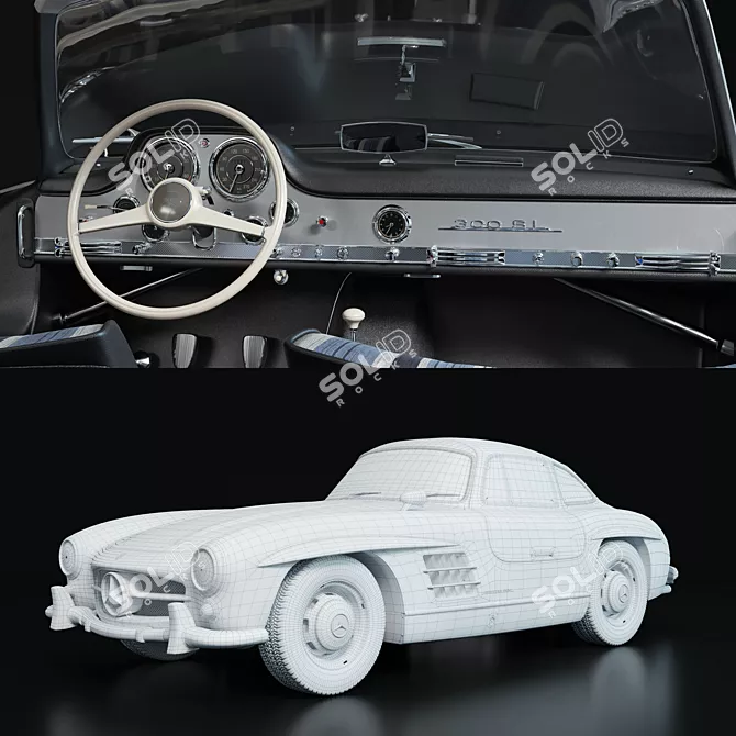 2011 Mercedes-Benz 300 SL Coupe 3D model image 3