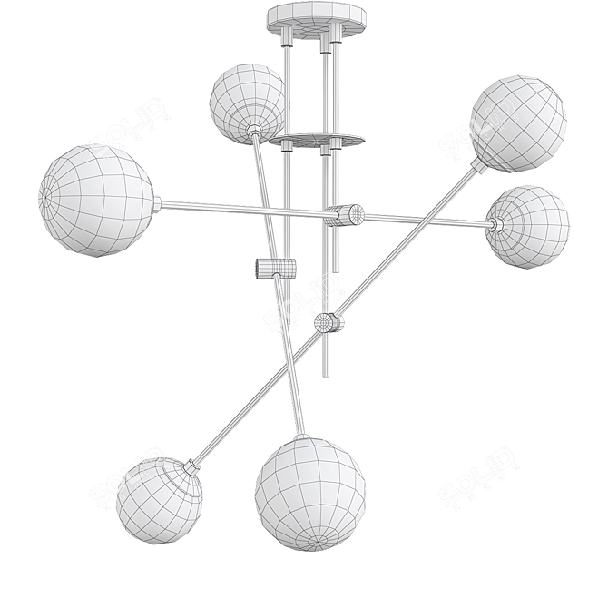 Modern Balance Pendant Light 3D model image 2