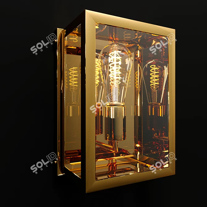 Eichholtz Odeon Wall Lamp: Gold Finish 3D model image 1