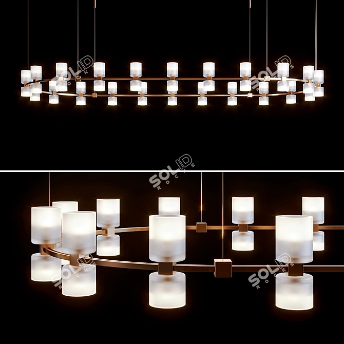 Regal Brilliance: Viabizzuno Royal Chandelier 3D model image 1