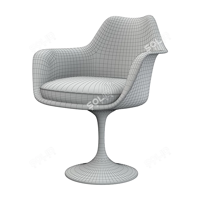 Elegant KNOLL Tulip Armchair 3D model image 3