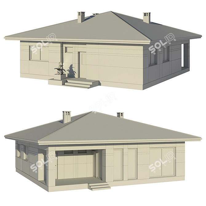 Spacious Single-Story Cottage 3D model image 3