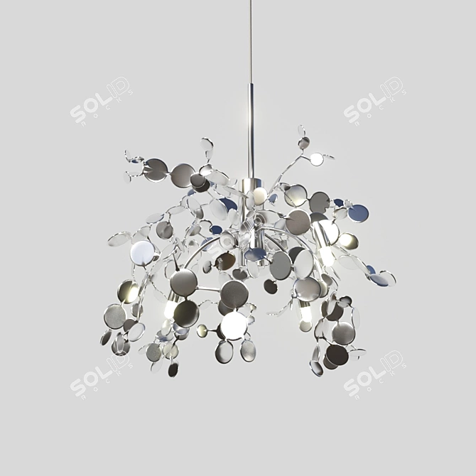 Modern Chrome Pendant Light Terzani 40.2058 3D model image 1