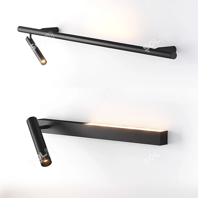 Chors LED Wall Lamps - Stylish Illumination Solution 3D model image 1