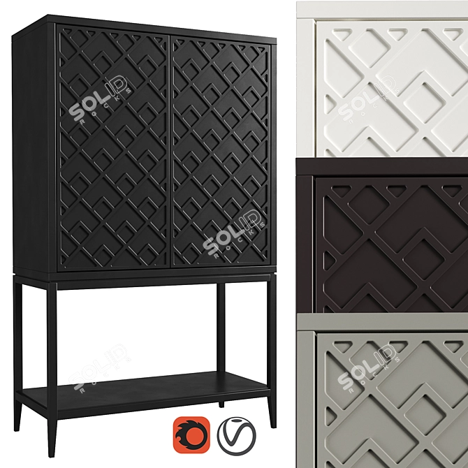 Austin Tall Chest: Classic & Stylish Storage 3D model image 1