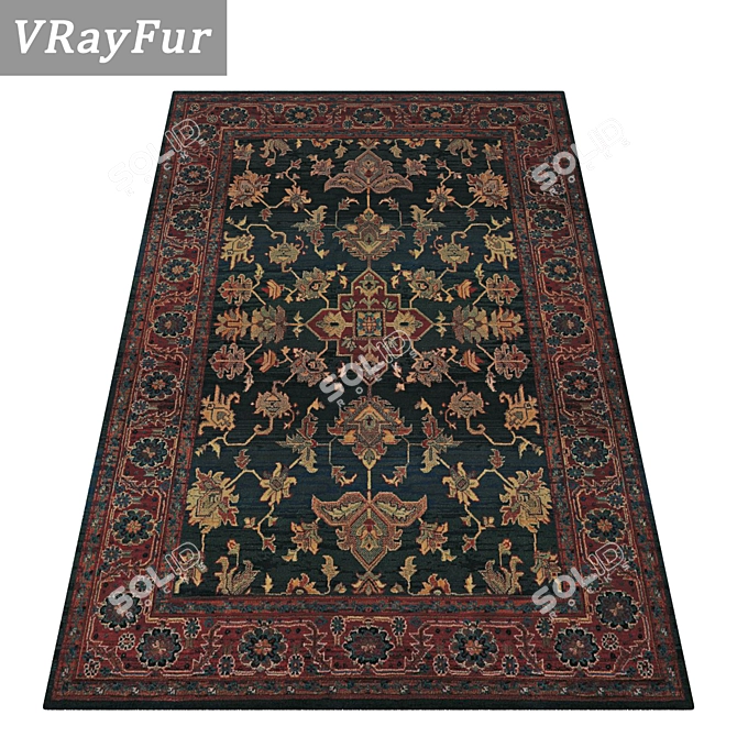 Luxury Carpet Set - High-Quality Textures 3D model image 2