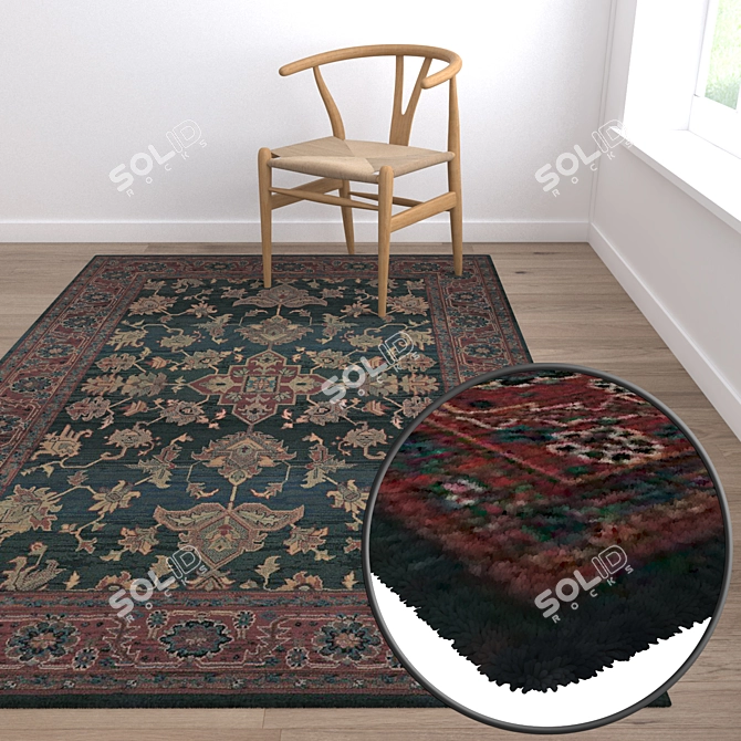 Luxury Carpet Set - High-Quality Textures 3D model image 5