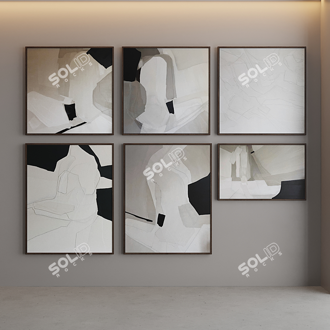 American Canvas Art Set by Joelle Somero 3D model image 1