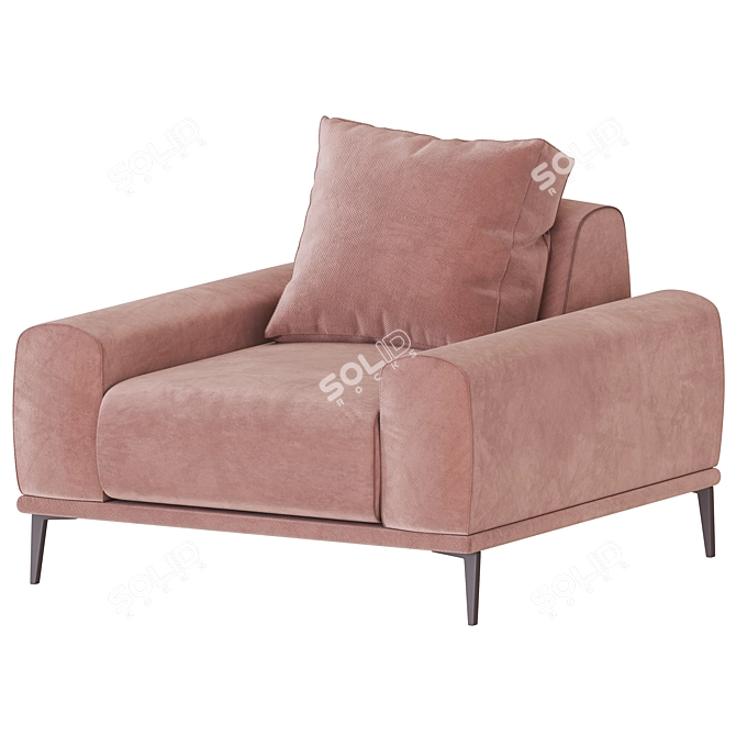 Sleek ODIL Armchair by Lebom 3D model image 7