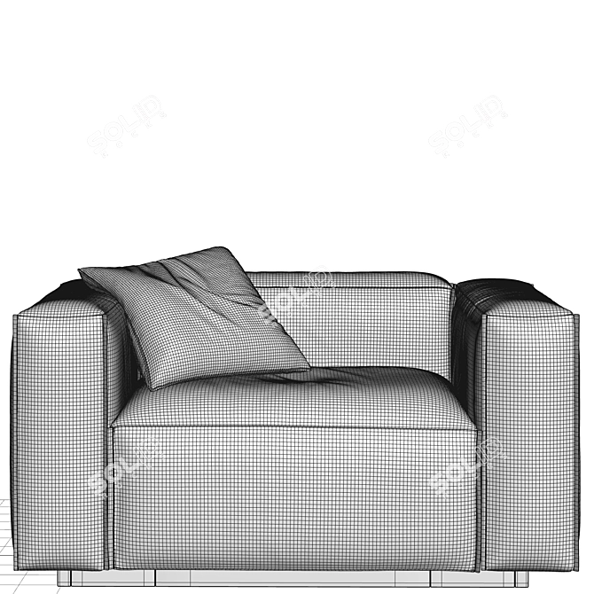 Modern Bludo Cleon Lounge Chair 3D model image 2