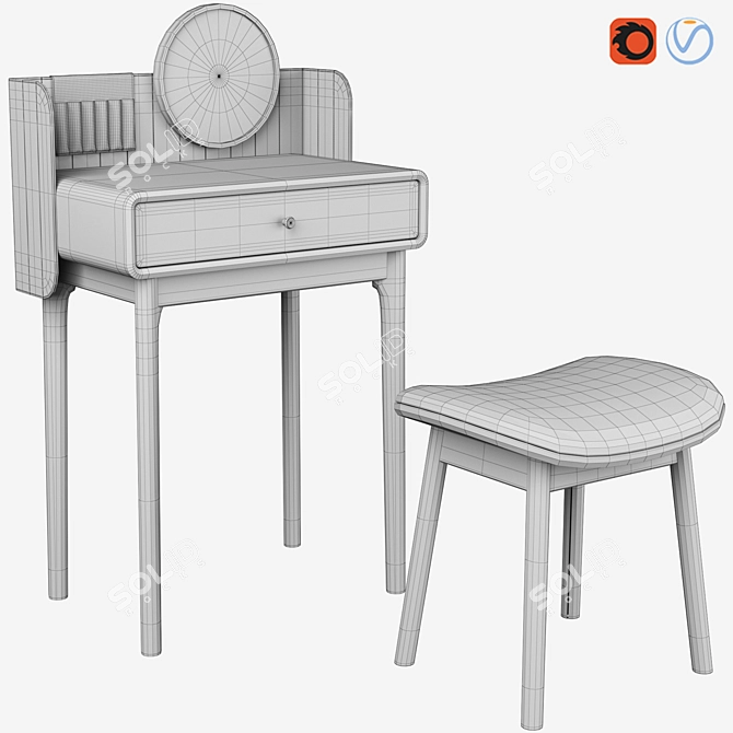 Apricot Dreams Dresser 3D model image 5