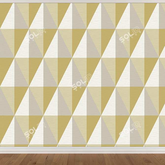 Seamless Wallpaper Set 603 - 3 Color Options 3D model image 4