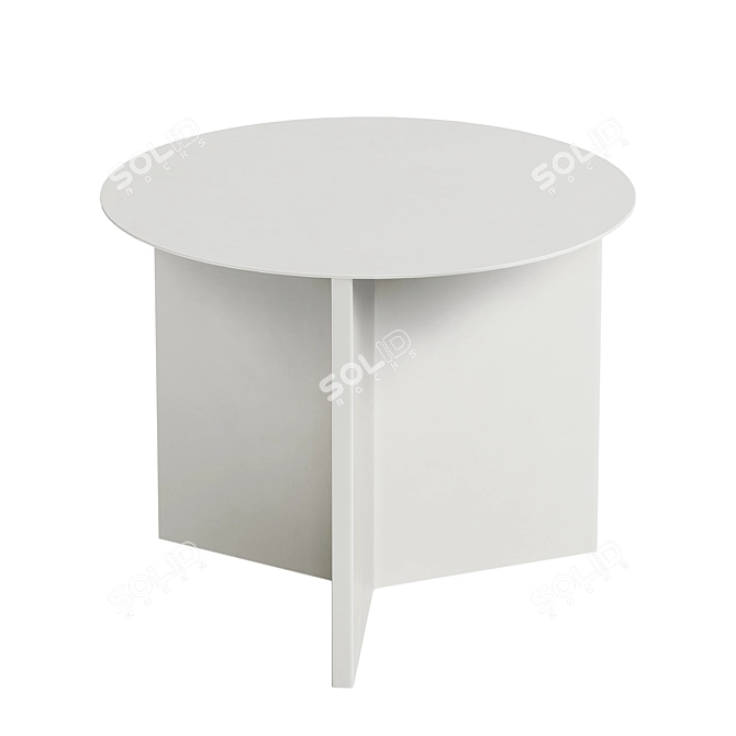 Sleek Round Hay Slit Table 3D model image 2