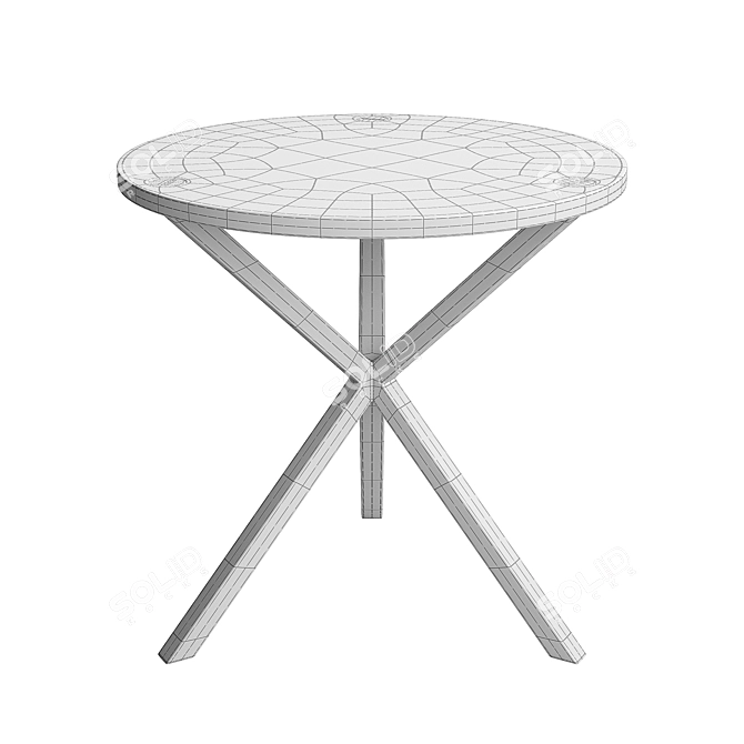 Sleek Neb Round Side Table 3D model image 3