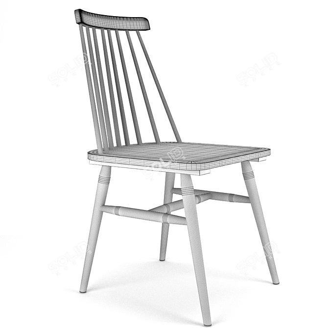 Elegant Kristie Chair 3D model image 2