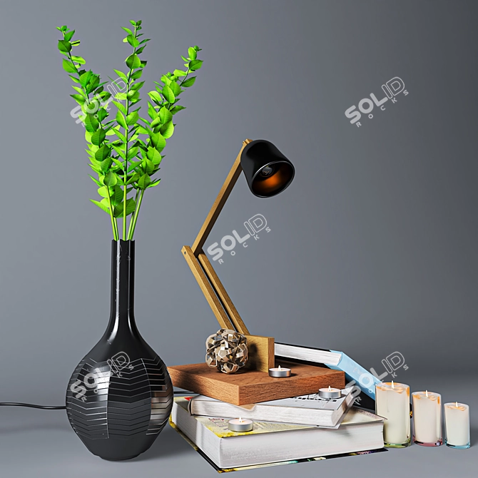 Elegant 3D Decor Set with Vray Rendering 3D model image 2